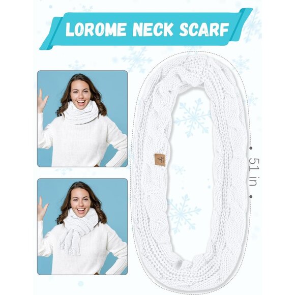 Women Wight Knit Beanie Hat, Gloves, Scarf & Ear Warmer Set - Winter - Picture 4 of 7